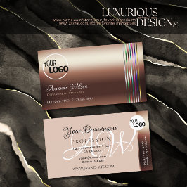 Classy Roos Gouden kleurrijke strepen toevoegen Lo Visitekaartje