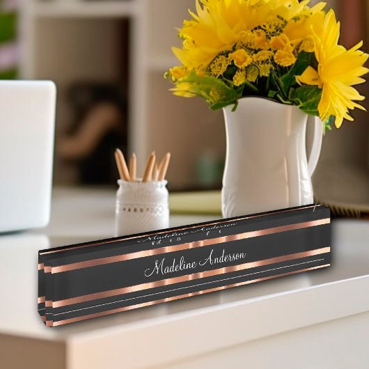 Classy Roos Goudkleurige Dames Monogram Naambordje