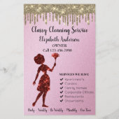 Classy Roos Logo Maid Schoonmaakdiensten Modern Flyer (Achterkant)