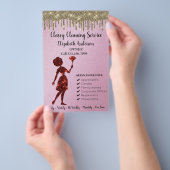 Classy Roos Logo Maid Schoonmaakdiensten Modern Flyer (Hand)