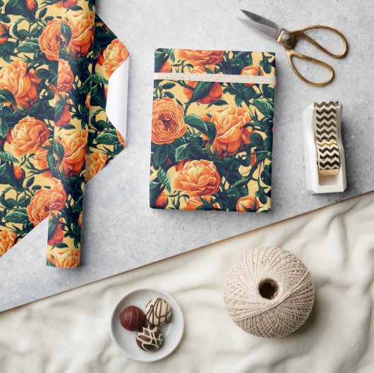 Classy Roos Minimalist Wrapping Paper Cadeaupapier (Crafts)