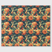 Classy Roos Minimalist Wrapping Paper Cadeaupapier (Vlak)