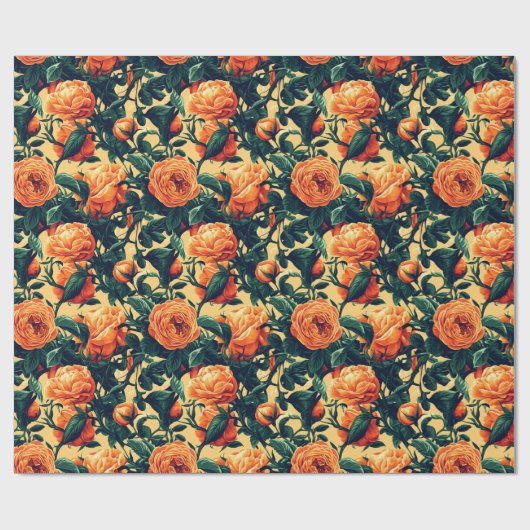 Classy Roos Minimalist Wrapping Paper Cadeaupapier (Vlak)