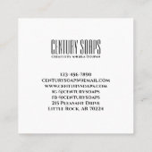 Classy Roos Organic Artisan Soap Company Vierkante Visitekaartje (Achterkant)