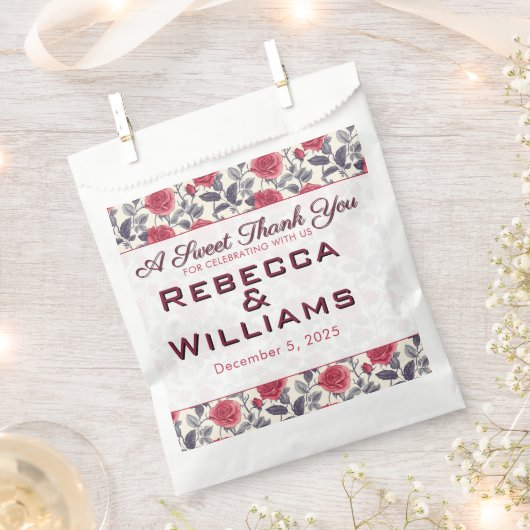 Classy Roos Tuin Thema bruiloft Bedankzakje (Geknipt)