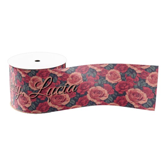 Classy Rose Flower Her Birthday Grosgrain Lint (Spoel)