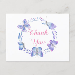 Classy Round Butterflies bedankt voor de enveloppe Briefkaart