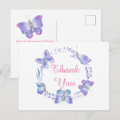 Classy Round Butterflies bedankt voor de enveloppe Briefkaart (Voorkant / Achterkant)