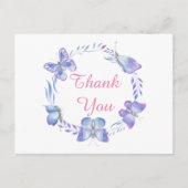 Classy Round Butterflies bedankt voor de enveloppe Briefkaart (Voorkant)