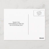 Classy Royal Blue Tying the Knot Dank u Briefkaart (Achterkant)