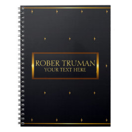 Classy Royal Dark Blue Gold Notitieboek