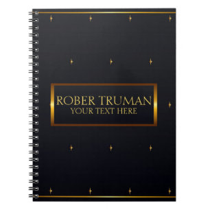 Classy Royal Dark Blue Gold Notitieboek
