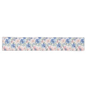 Classy Roze & Blauwe Bloem Bunch Lange Tafelloper (Horizontaal)