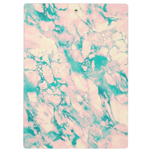 Classy roze en blauw marmer klembord (Achterkant)