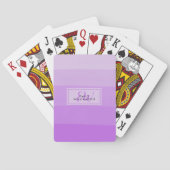 Classy roze gepersonaliseerd Initiaal Pokerkaarten (Achterkant)