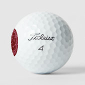 Classy Roze & Rode Mandala Golfballen (Logo)