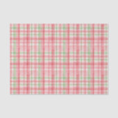Classy Roze Rood Groen Waterverf Plaid Art Pattern Tissuepapier (Voorkant)