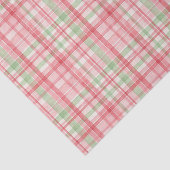 Classy Roze Rood Groen Waterverf Plaid Art Pattern Tissuepapier (Detail)