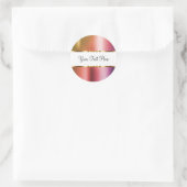 Classy Roze Rose Gold Custom Sticker Labels (Tas)