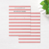 Classy roze stripes die Kaarten voor beeldscherm v Visitekaartjes (Bureau)