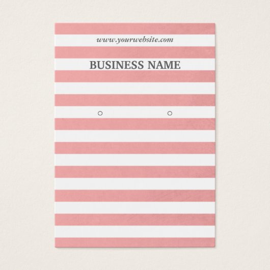 Classy roze stripes die Kaarten voor beeldscherm v Visitekaartjes (Voorkant)