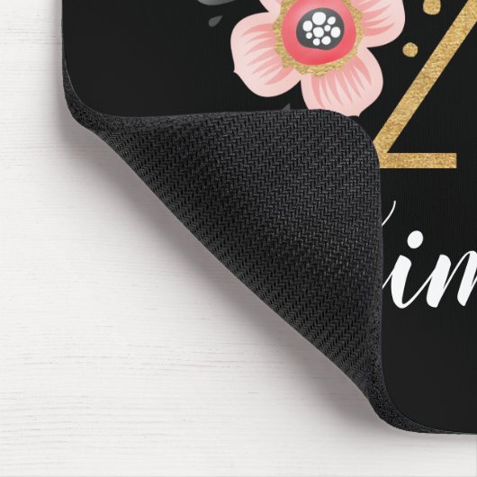 Classy Roze Zwart Monogram Initiaal Girly Letter X Muismat (Hoek)