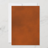 Classy Rust Oranje Roos Wedding Rehearsal Dinner Kaart (Achterkant)