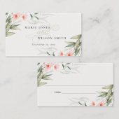 Classy Rustic Blush Greenery Floral Bunch Wedding Plaatskaartje (Voorkant / Achterkant)