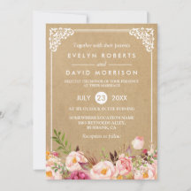 Classy Rustic Floral Lijst Kraft | Formeel huwelij