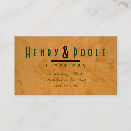 Classy rustieke interieur designer Visitekaartjes (Voorkant)