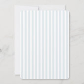 Classy Sage Green & Blue Stripes Coastal Wedding Kaart (Achterkant)