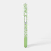 Classy Sage Green Damask Pattern Monogram Canvas t iPhone 16 Hoesje (Linkerkant)