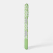 Classy Sage Green Damask Pattern Monogram Canvas t iPhone 16 Hoesje (Rechterkant)