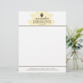 Classy Salon en Spa Letterhead Briefhoofd Ontwerp (Staand voorkant)