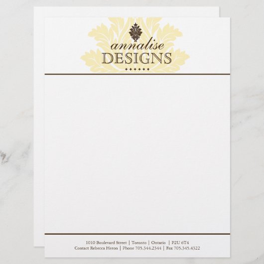 Classy Salon en Spa Letterhead Briefhoofd Ontwerp (Voorkant / Achterkant)