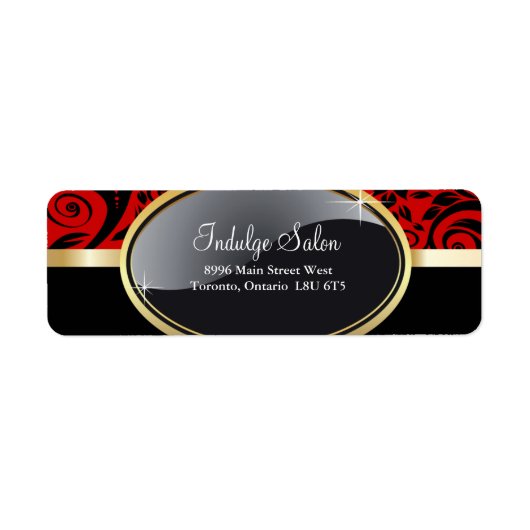 Classy Salon en Spa Retouradreslabels Etiket (Voorkant)