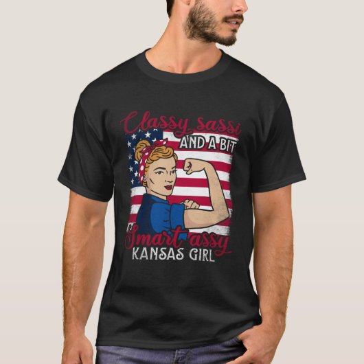 Classy Sassi En Een Beetje Smart Assi Kansas Meisj T-shirt (Voorkant)