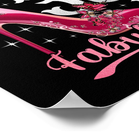 Classy Sassy 33 en Faburlous 33rd Birthday Floral Poster (Hoek)