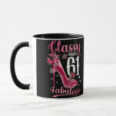 Classy Sassy 61 en Faburlous 61st Birthday Floral Mok (Links)