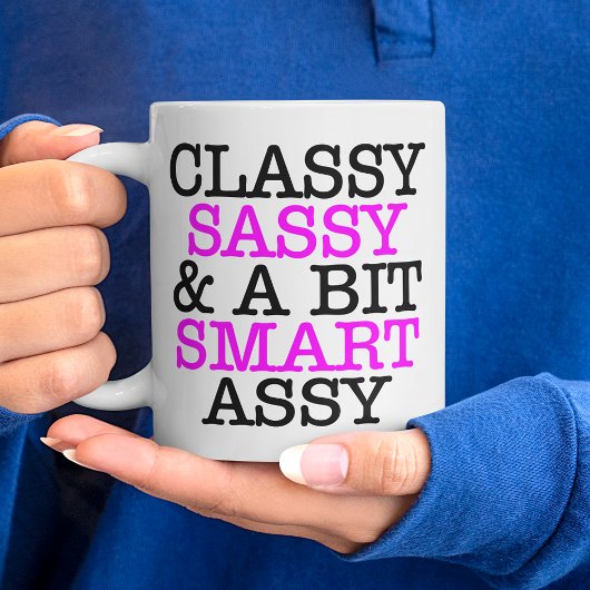 Classy Sassy and A Bit Smart Assy Jumbo Mug Grote Koffiekop