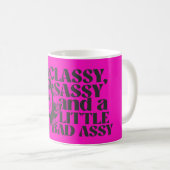 Classy, Sassy & Bad Assy Roze Koffiemok (Voorkant rechts)