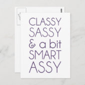Classy Sassy en Bit Smart Assy Briefkaart (Voorkant / Achterkant)