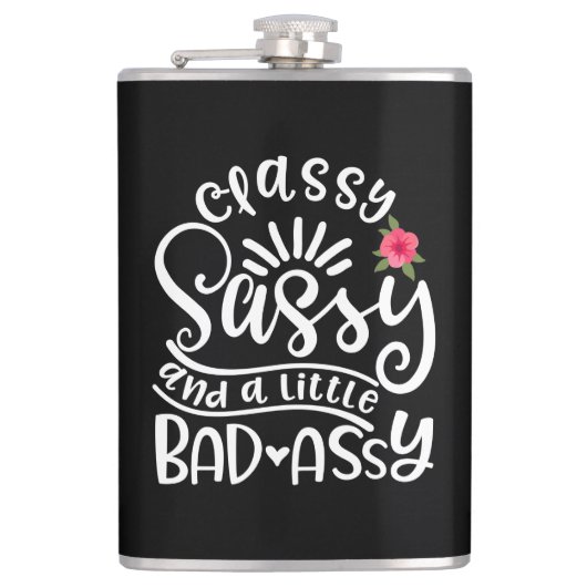 Classy Sassy en een beetje slechte Assy Sassy Frie Heupfles (Voorkant)
