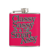 Classy Sassy en een beetje Smart Assy Heupfles (Voorkant)