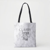 Classy, Sassy en een beetje Smart Assy Marble Tote Bag (Voorkant)