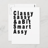Classy Sassy en een beetje Smart Assy Tshirts.png Briefkaart (Voorkant / Achterkant)