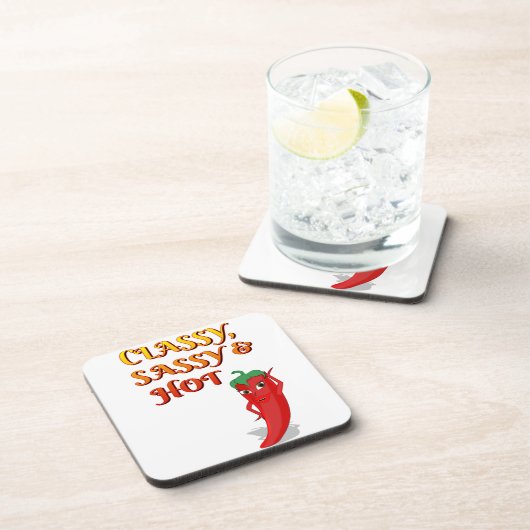 Classy Sassy en Hot Pepper Diva Bier Onderzetter (Rechterzijde)