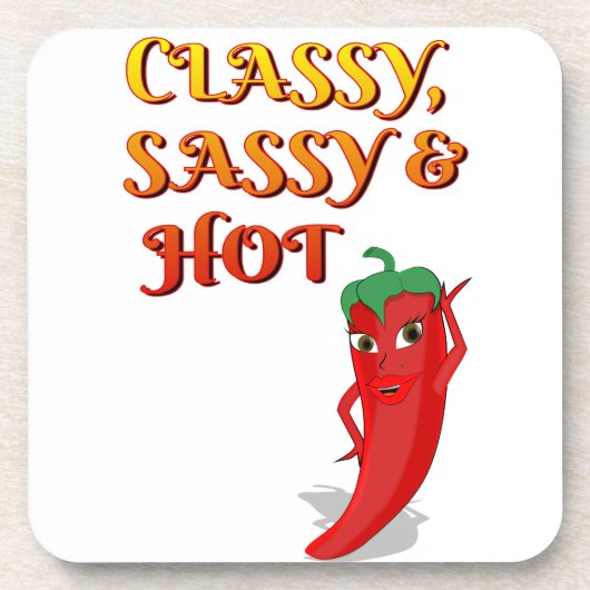 Classy Sassy en Hot Pepper Diva Bier Onderzetter (Voorkant)