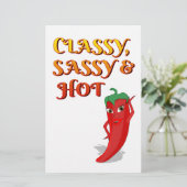 Classy Sassy en Hot Pepper Diva Briefpapier (Staand voorkant)