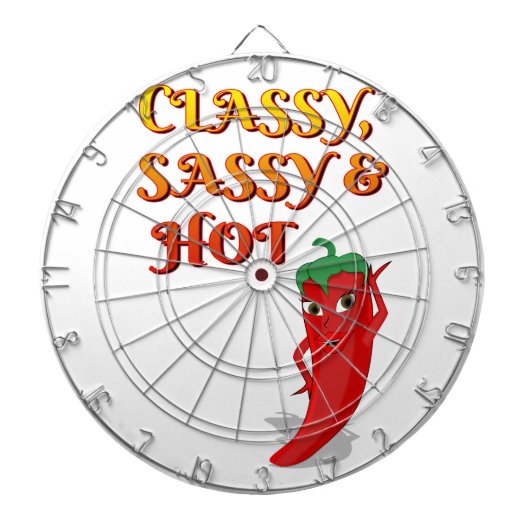 Classy Sassy en Hot Pepper Diva Dartbord (Voorkant)